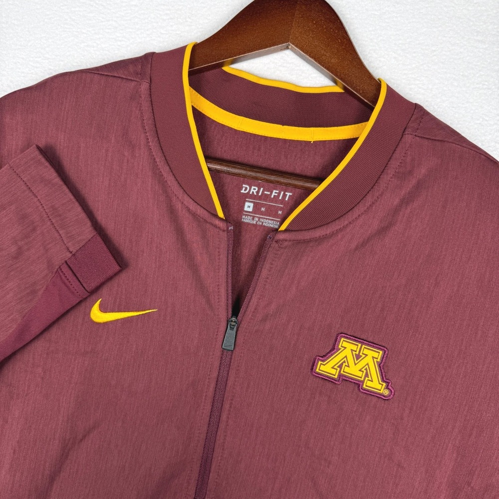 NWT Nike Coaches Top Mens M Maroon Minnesota Golden Gophers 1/4 Zip 35900X-MN5
